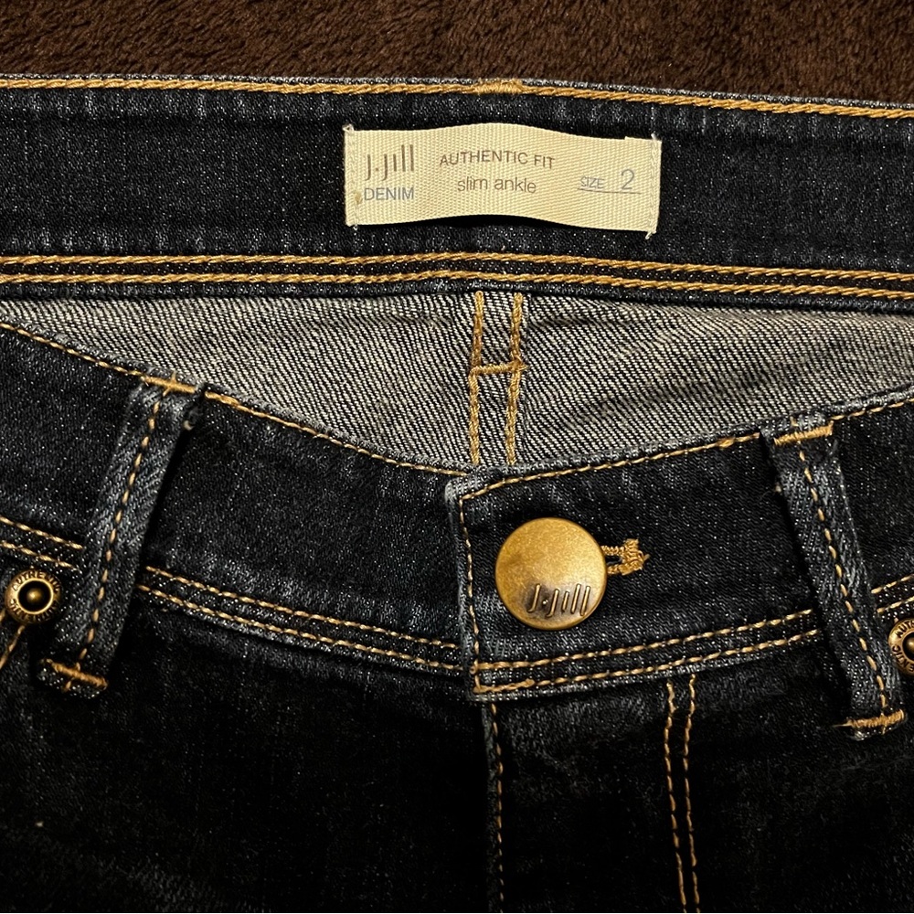 J.Jill Denim Authentic Fit Slim Ankle blue jeans Size 2 - Picture 6 of 9